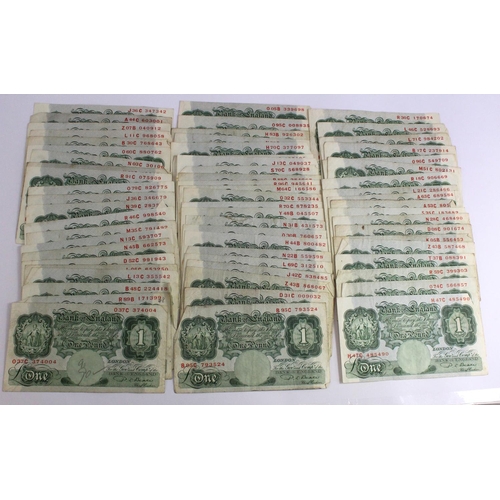 58 - Beale 1 Pound (100) issued 1950, mixed circulated grades