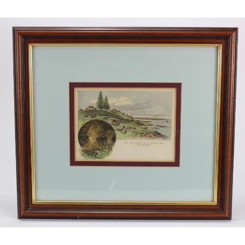 440 - Australasian Interest, pair of framed prints depicting a map of New South Wales by J Rapkin, 43cm x ... 
