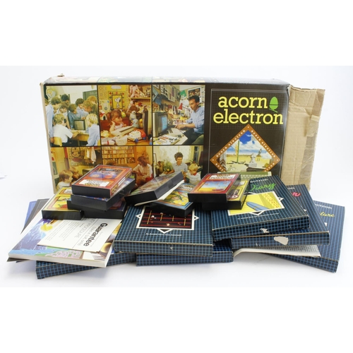 1 - Acorn Electron computer, contained in original box, together with various cassettes, booklets etc., ... 