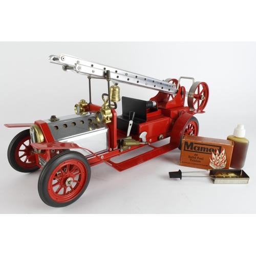 130 - Mamod live steam Fire Engine, with burner, length 45cm approx. (unboxed)