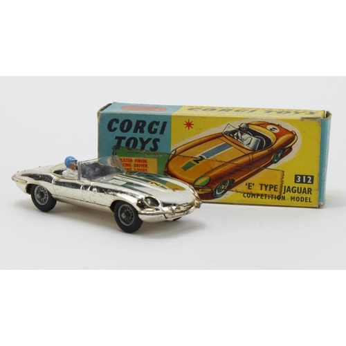 28 - Corgi Toys, no. 312 'E Type Jaguar Competition Model', contained in original box