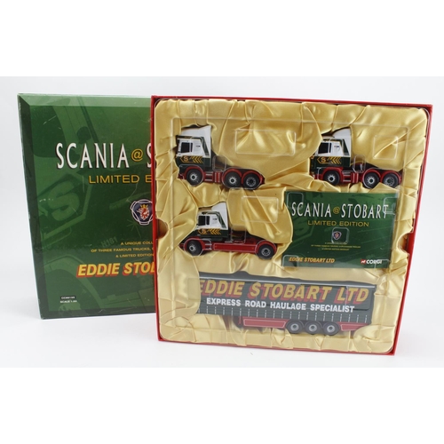37 - Corgi, Eddie Stobart 'Scania @ Stobart' limited edition set (CC99155), contained in original box (li... 
