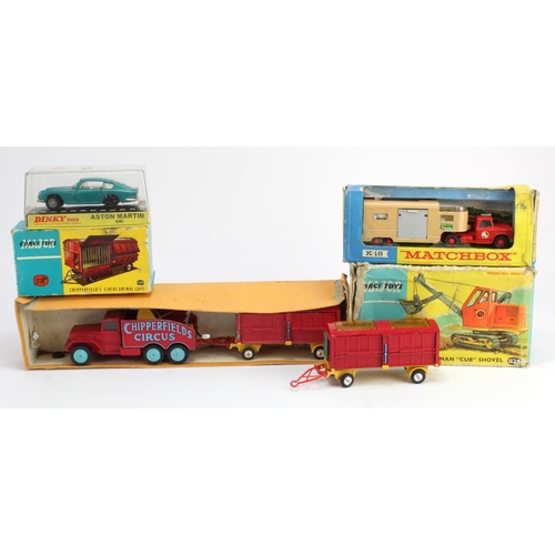 51 - Diecast. Five Dinky, Corgi & matchbox models (in varying conditions), comprising Dinky no. 153 (Asto... 