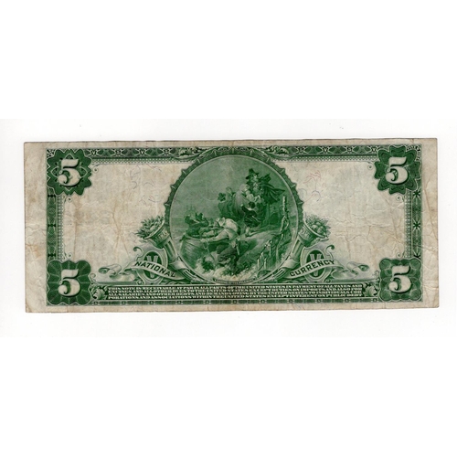 1017 - USA 5 Dollars National Currency note, the Commercial National Bank of Youngstown, Ohio, dated 22nd M... 