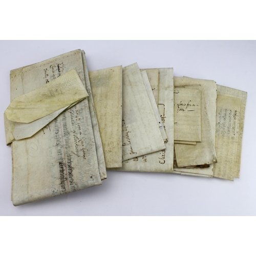 18 - Paper ephemera, vellum and paper indentures (11), dated range 1609 - 1772, including a large fine Ro... 