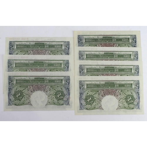 49 - Beale 1 Pound (B268) issued 1950 (7), including a consecutively numbered run of 3, serial W06B 11062... 