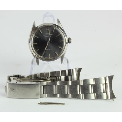 594 - Gents Rolex Oyster perpetual Air-King wristwatch Ref 5500.. The grey dial with silvered baton marker... 