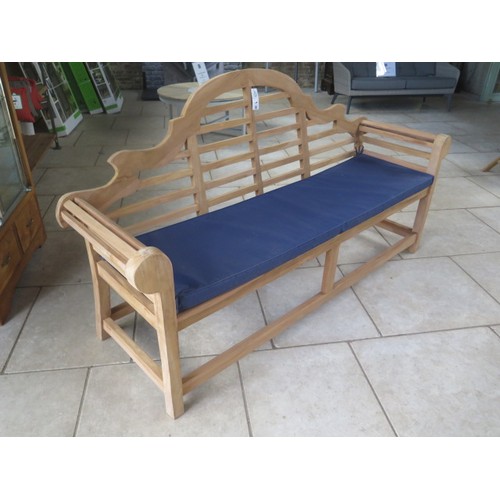4J - A new Oliver Heartwood Cardington 180cm bench with cushion RRP £509.98