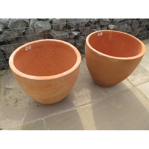 50 - A pair of terracotta plant pots 43cm high - retail at £39.95 each