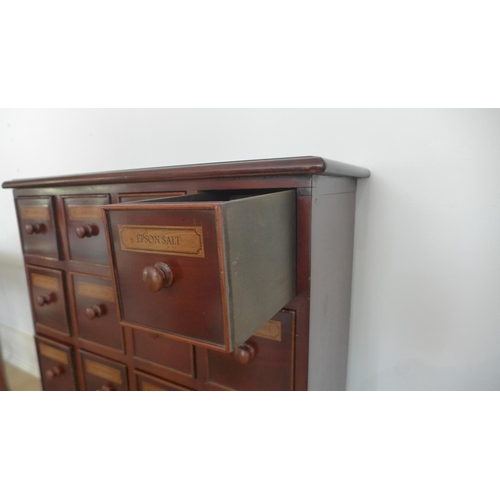 33 - A mahogany Victorian style chemists 16-drawer chest made by a local craftsman to a high standard - i... 