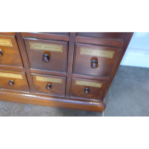 1 - A mahogany 16 drawer pharmacy chemist chest made by a local craftsman to a high standard - Height 75... 