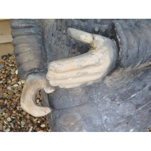 16 - A clay replica Terracotta Army kneeling Archer - Height 117cm x 54cm x 49cm - head detaches - part o... 
