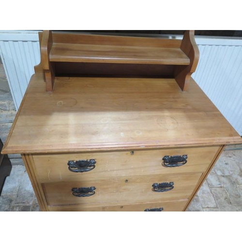 60 - An early 20th century satinwood dressing chest - Height 154cm x Width 79cm