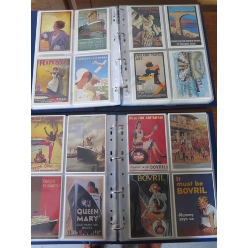 983 - Two albums of reproduction advertising postcards including 90 Drumahoe cards and 129 Mumbles postcar... 