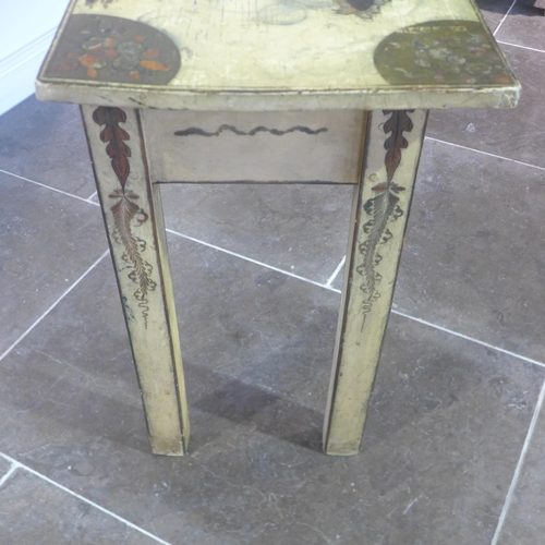 53 - An Oriental style painted altar hall table - Height 72cm x 190cm x 43cm deep - general usage wear to... 