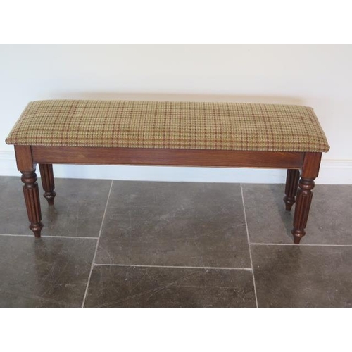 3 - A new mahogany upholstered 19th century style window seat made by a local craftsman to a high standa... 