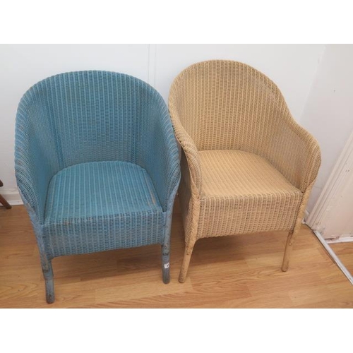 37 - Two Lloyd loom lusty chairs, generally sound some small wear
