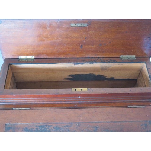 71 - A Victorian mahogany davenport desk, for restoration, 82cm tall x 55cm x 54cm