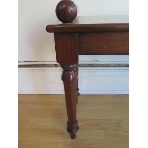 21 - A mahogany window seat on well turned legs made by a local craftsman to a high standard, 51cm tall x... 