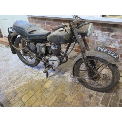 1 - A Francis Barnett Falcon Villiers 199cc engine vintage motorcycle, registration PKP 522, 1953, in ne... 