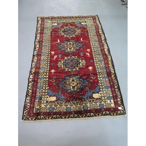 209 - A hand knotted woollen Gochan rug, 1.95m x                                                          ... 