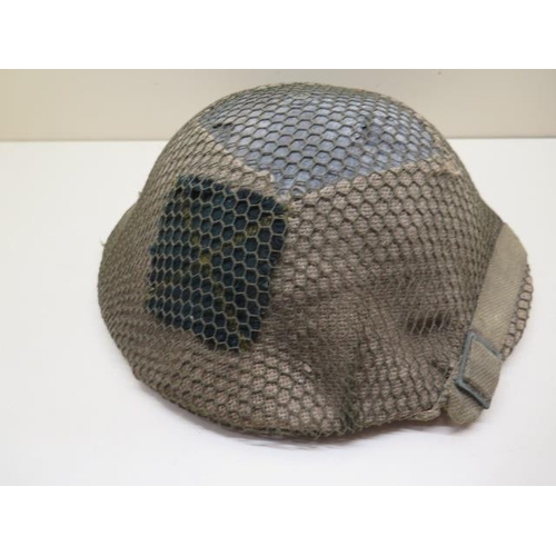 944 - Pre WWII British helmet, liner marked 7 1/2 verol 1938, Scottish patch