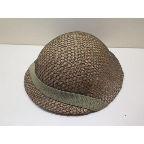 945 - Pre WWII British helmet, liner marked Verol 1938, elastic 1944 chin strap