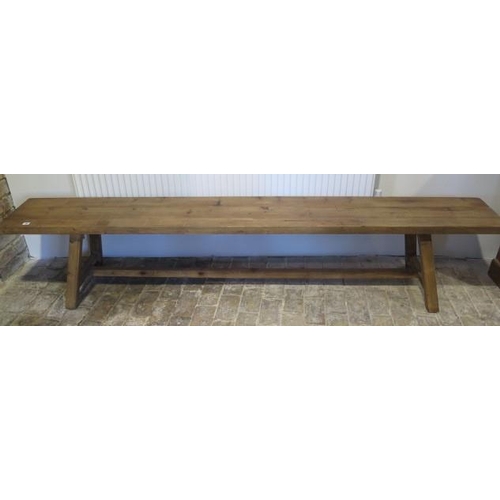 12 - A long rustic bench, 45cm tall x 240cm x 35cm