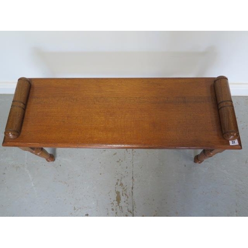31 - An oak Victorian style window seat,  made by a local craftsman to a high standard, incorporating old... 