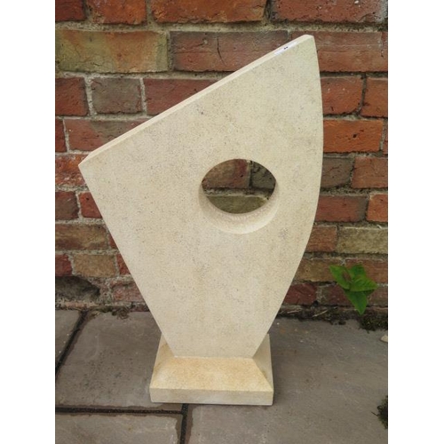 8 - A natural limestone hand carved abstract garden sculpture made from Clipsham limestone,  hand carved... 