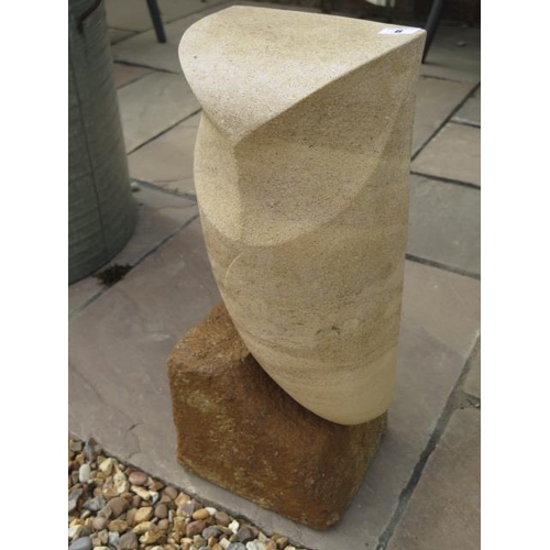 6 - A hand carved stylised Owl sculpture, carved from Clipsham limestone by a Cambridgeshire based stone... 
