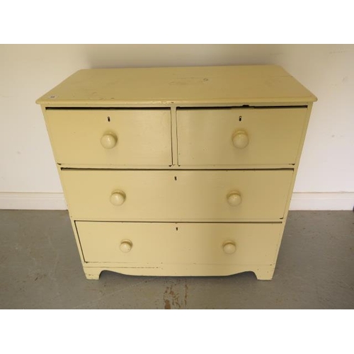 56 - A 19th century pine 4 drawer chest, 88cm tall x 90cm x 45cm