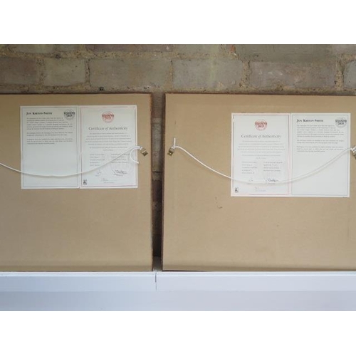 221 - Joy Kirton-Smith two gilt frame limited edition prints Repose I and Repose II, both 46cm x 50cm some... 