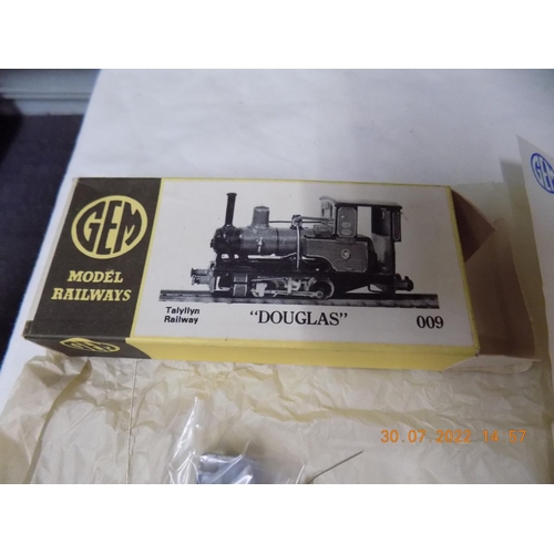 GEM model railways Talyllyn railway ' Douglas 009 gauge