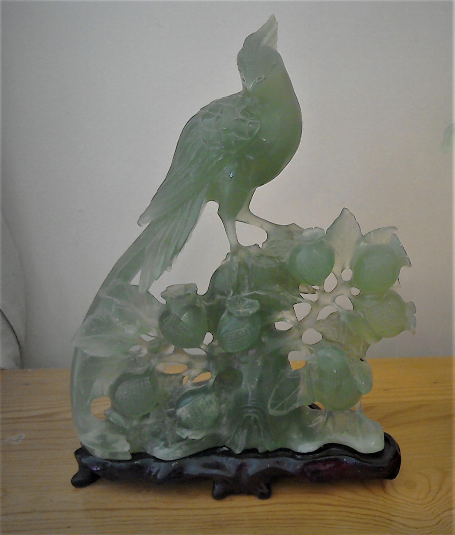 A vintage/antique Chinese green jade or nephrite jade? figurine of a