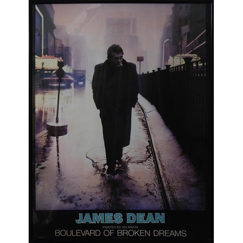 AFTER HELNWEIN, James Dean &amp;#39;Boulevard of Broken Dreams&amp;#39;, 87.5cm x 120cm,  framed and glazed.