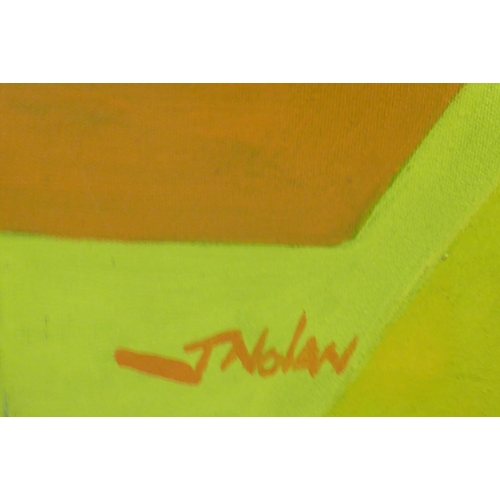 193 - JOHN NOLAN (Irish b.1958) 'If You Listen You can Hear II', acrylic on canvas, signed lower left, als... 