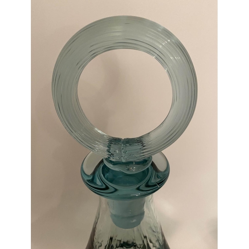 89 - DECANTERS, a pair, 40cm x 25cm, Murano style glass. (2)