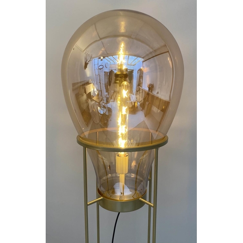 80 - FLOOR LAMP, contemporary balloon design, 151cm H.