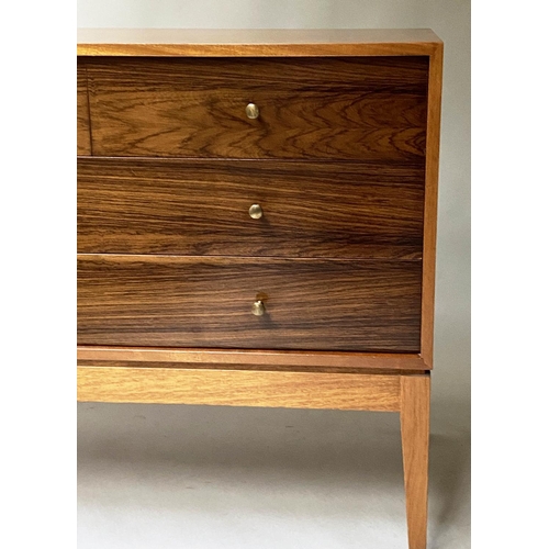 98 - UNIFLEX CHEST, mid 20th century American, walnut and teak, with two short and two long drawers, 92cm... 