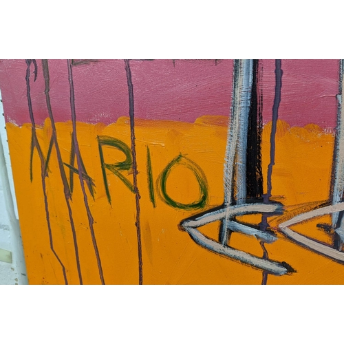 178 - GINETTE FIANDACA 'Feed Mario', mixed media on canvas, signed, titled and dated 2021 verso, 152cm x 1... 