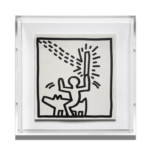 72 - KEITH HARING 'Magic Wand', 1982, lithograph, published by Tony Shafrazi Gallery NY, printing by Flee... 
