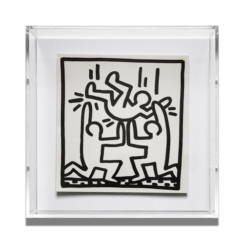 73 - KEITH HARING 'Party', 1982, lithograph, published by Tony Shafrazi Gallery NY, printing by Fleetwood... 