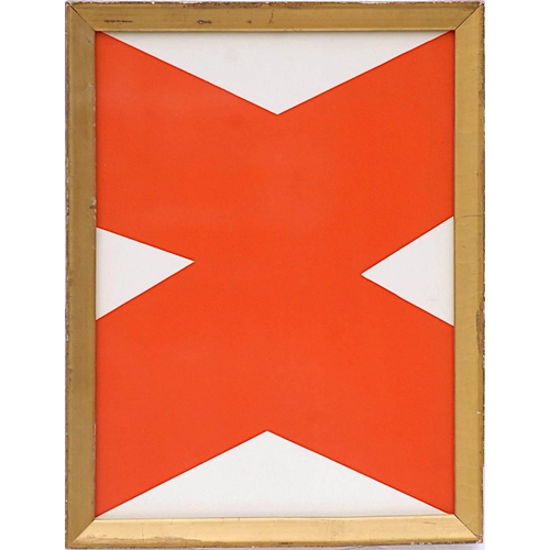 81 - ELLSWORTH KELLY 'Red Cross', original lithograph, 1958, printed by Maeght, 40cm x 30cm, framed and g... 