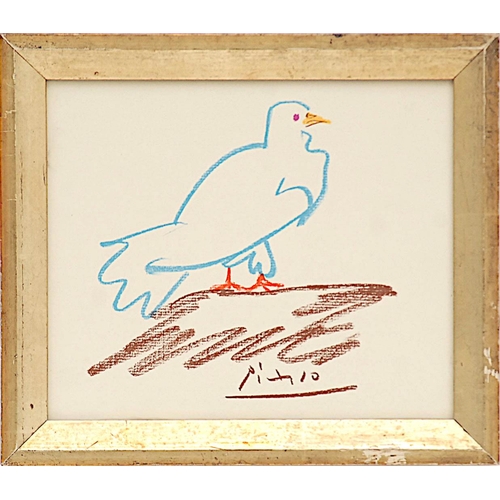 89 - PABLO PICASSO 'Oiseau', off set lithograph, signed in the plate, 20cm x 23cm, framed and glazed.