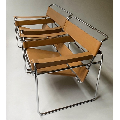 51 - FASEM WASSILY CHAIRS, a pair, by Marcel Breuer, 80cm W. (2)