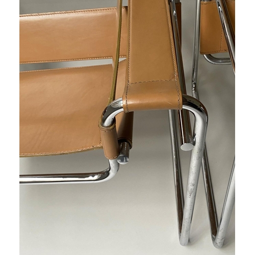 51 - FASEM WASSILY CHAIRS, a pair, by Marcel Breuer, 80cm W. (2)