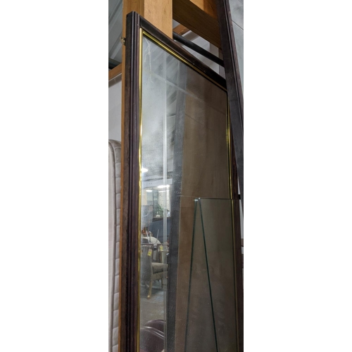 67 - WALL MIRRORS, a set of two, 82cm x 248cm at largest, two differing designs. 82)