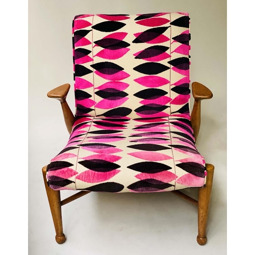 42 - MANNER OF A J MILNE FOR HEALS ARMCHAIR, mid 20th century, 71cm W.