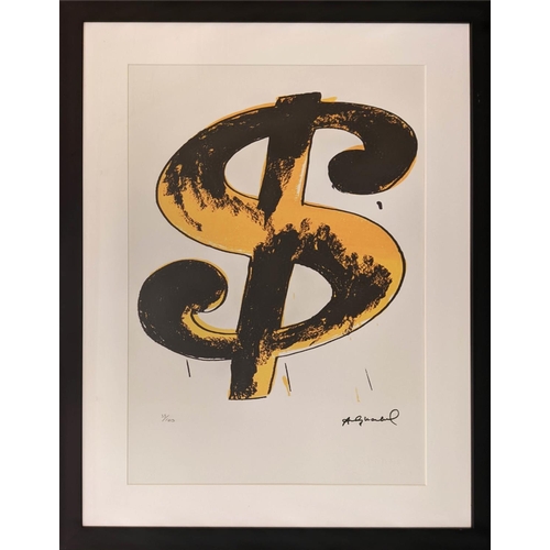 ANDY WARHOL 'Dollar Sign, Yellow', 1982, lithograph, edition... | Barnebys